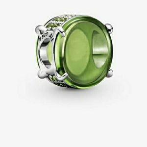 💗Pandora Green Oval Cabochon Charms